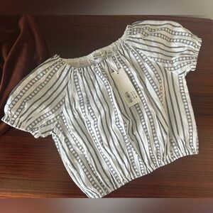 Janie and Jack girl cotton short sleeves top size 5 nwt